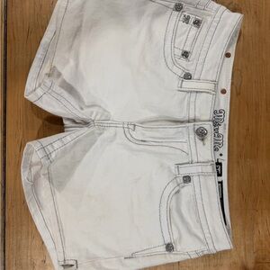 Miss Me White Jean Shorts